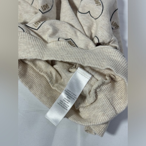 Baby Girl 2 pc Heart Love Jogger Set Sweatsuit Pants Shirt Top Sz 3-6 Mos - Picture 8 of 9